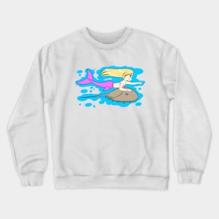 Mermaid Ridin' Horshoe Crab Crewneck Sweatshirt